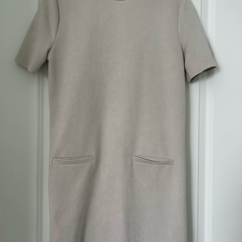 ZARA suede beige holiday dress